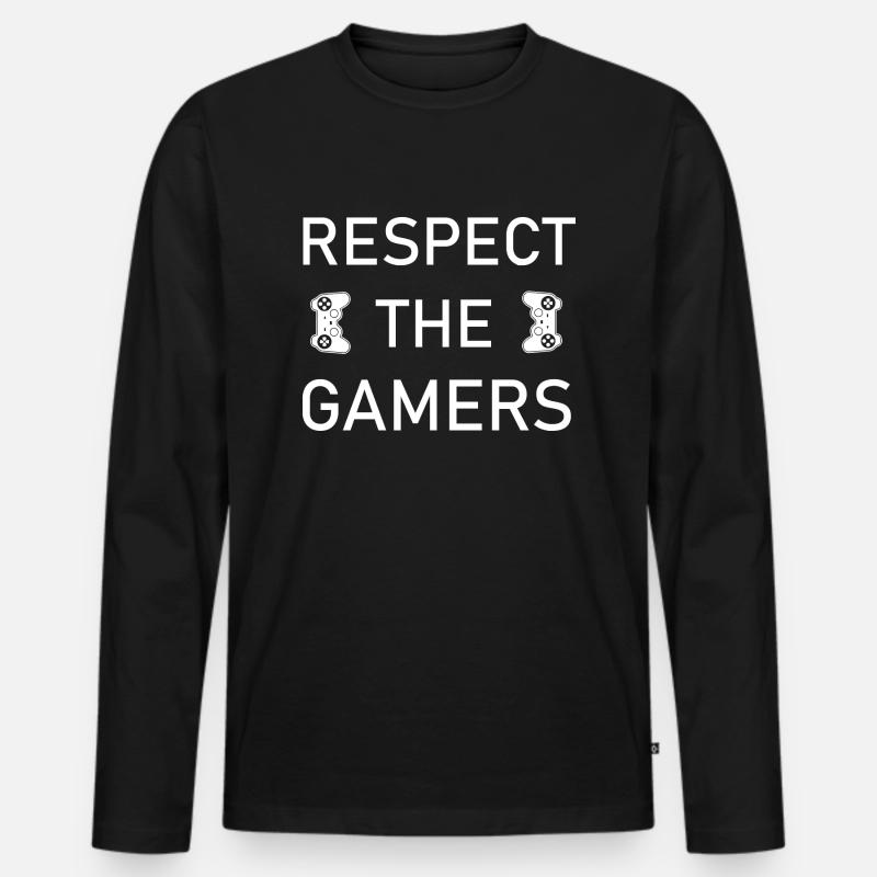 Game Gaming PC - Männer Premium Bio Langarmshirt - Schwarz