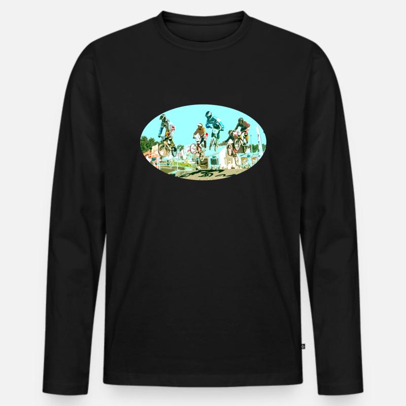 BMX - Männer Premium Bio Langarmshirt - Schwarz