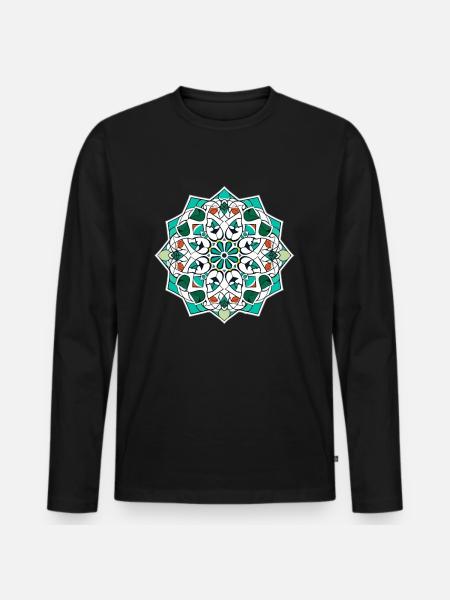 Oriental folklore - Men's Premium Organic Long Sleeve Shirt - black