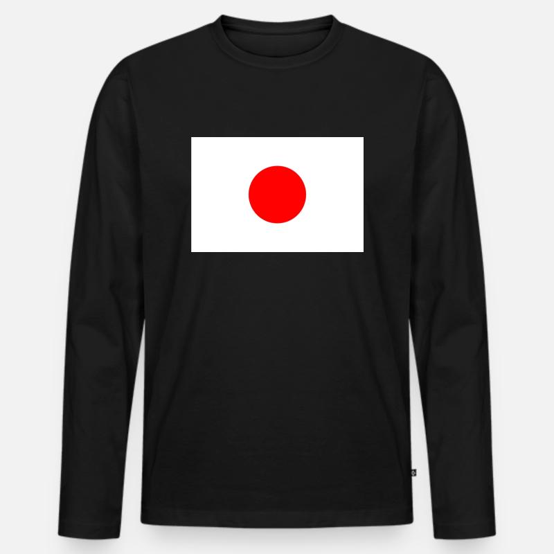 Japan rising sun og - Männer Premium Bio Langarmshirt - Schwarz