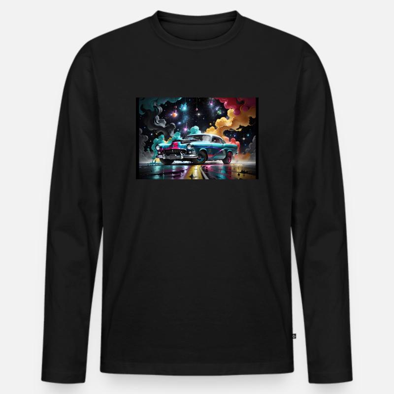 Hot Rod #4 - Männer Premium Bio Langarmshirt - Schwarz