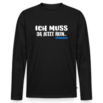 Bains de glace Nageur d’hiver ICEBATH CHALLENGE Trou de glace - T-shirt manches longues Premium bio Homme - noir - Devant - Nico (187cm)