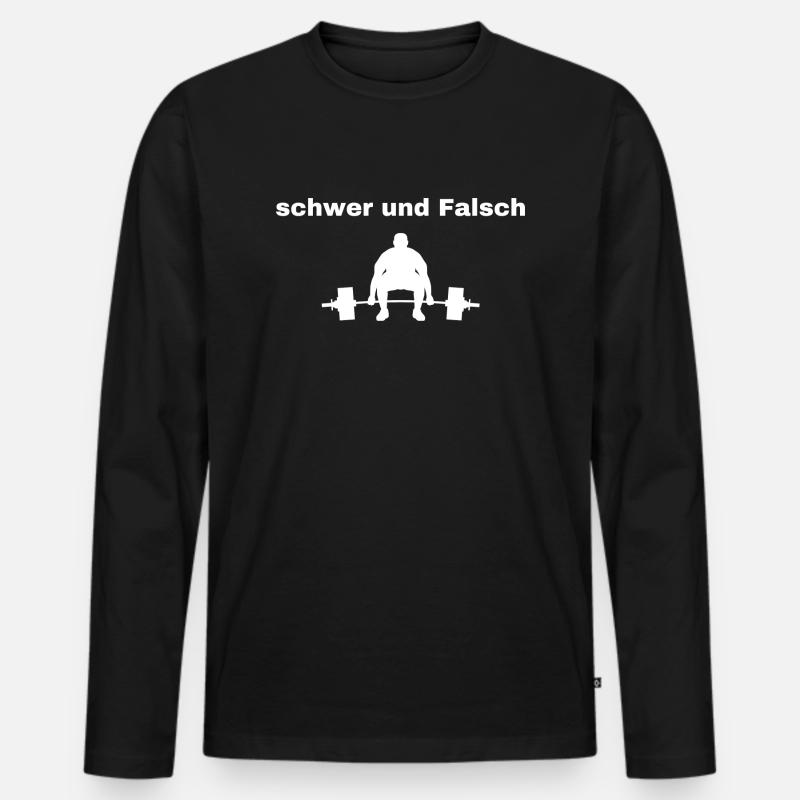 39CC0DD0 4F0C 4282 827E 15261DFCBF2A - Männer Premium Bio Langarmshirt - Schwarz