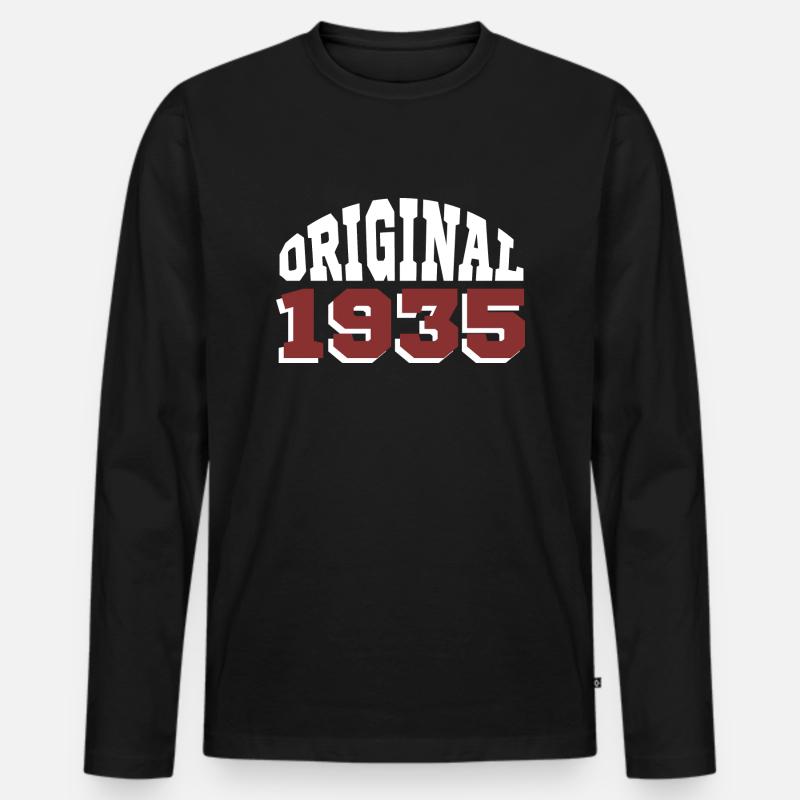 Original 1935 - Männer Premium Bio Langarmshirt - Schwarz