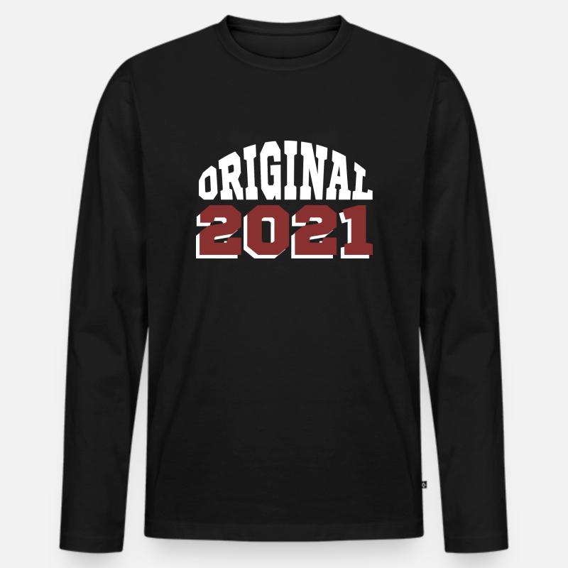 Ursprünglich: 2021 - Männer Premium Bio Langarmshirt - Schwarz
