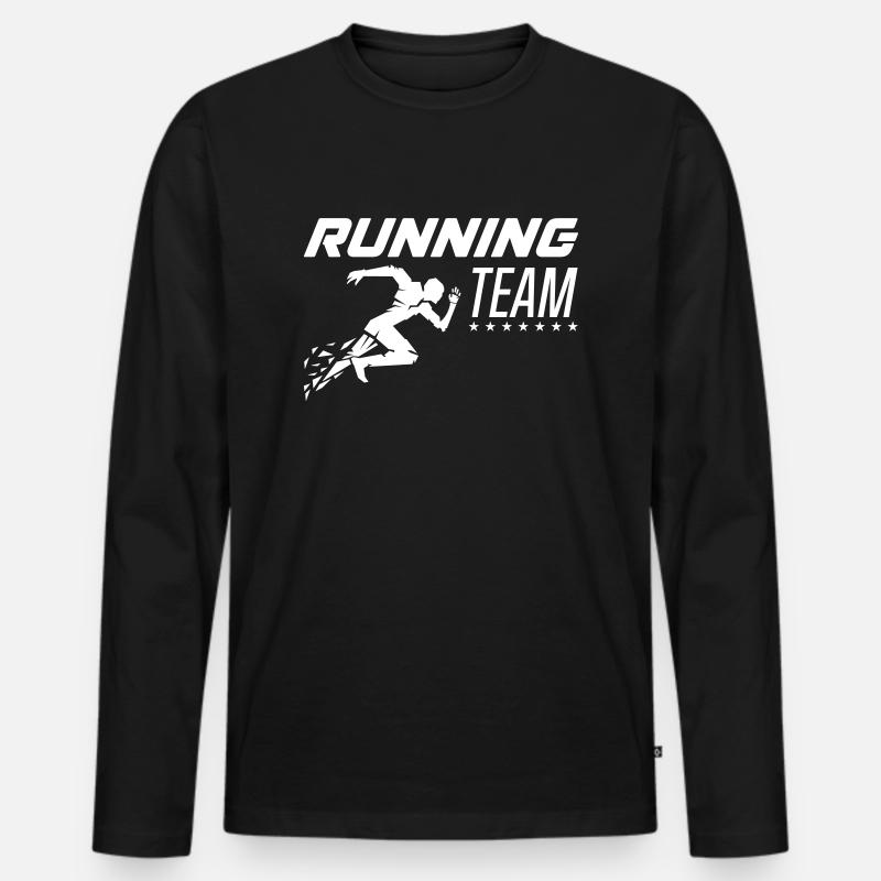 Équipe de course à pied - T-shirt manches longues Premium bio Homme - noir