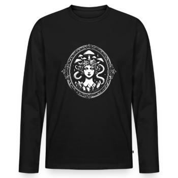 Witch Shroom - Men's Premium Organic Long Sleeve Shirt - black - Front - Nico (187cm)