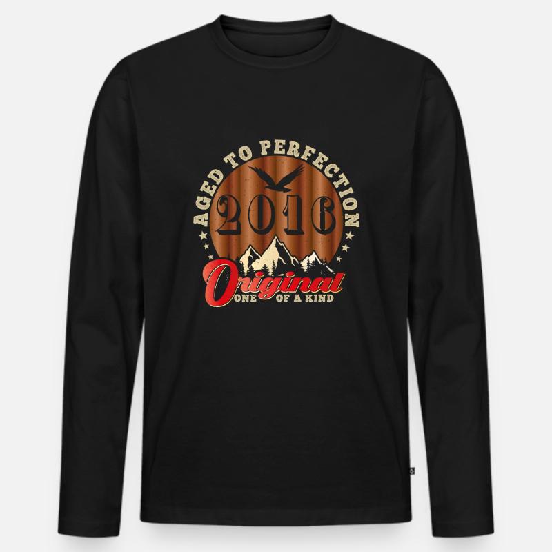 Ikonisches Jubiläum 2016 - Männer Premium Bio Langarmshirt - Schwarz