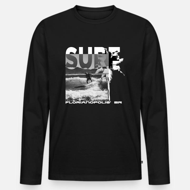 BRANDUNG - Männer Premium Bio Langarmshirt - Schwarz