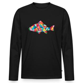 Carp Fishing Carp Anglers Fishing Men Anglers - Men's Premium Organic Long Sleeve Shirt - black - Front - Nico (187cm)
