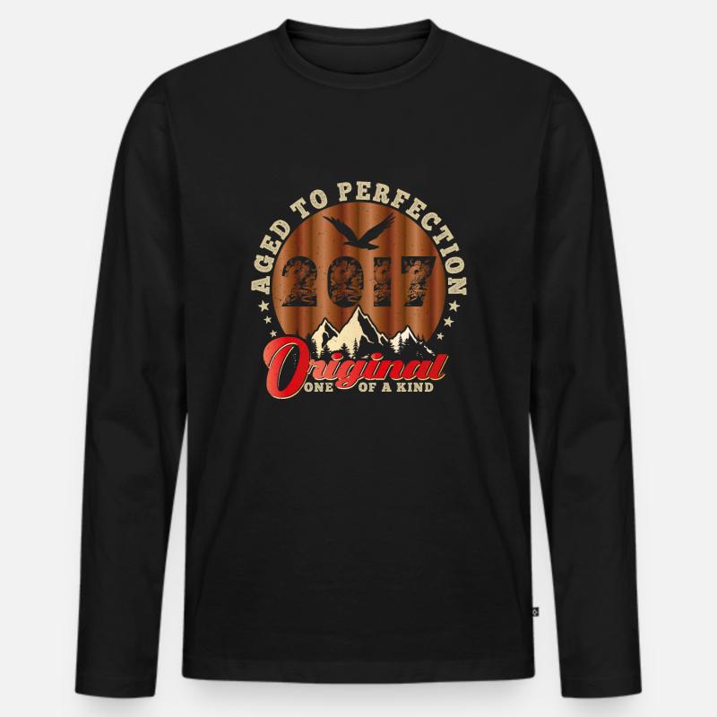 Ikonisches Jubiläum 2017 - Männer Premium Bio Langarmshirt - Schwarz