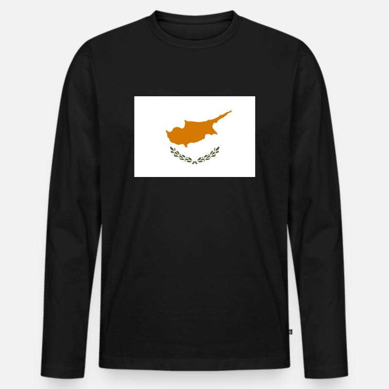 Zypern - Männer Premium Bio Langarmshirt - Schwarz