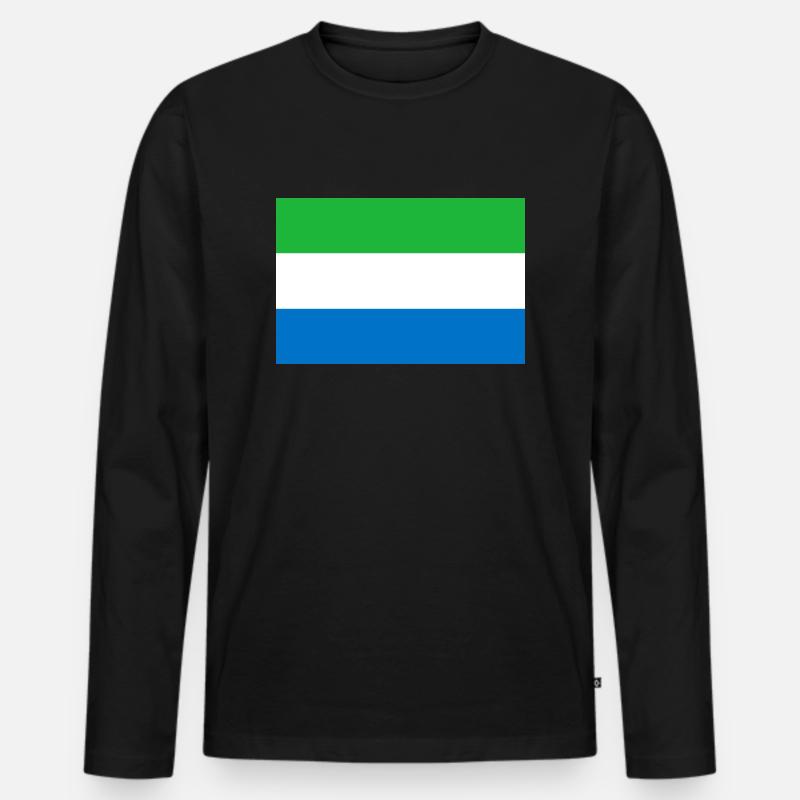 Sierra Leone - Männer Premium Bio Langarmshirt - Schwarz