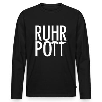 Ruhrpott - Men's Premium Organic Long Sleeve Shirt - black - Front - Nico (187cm)