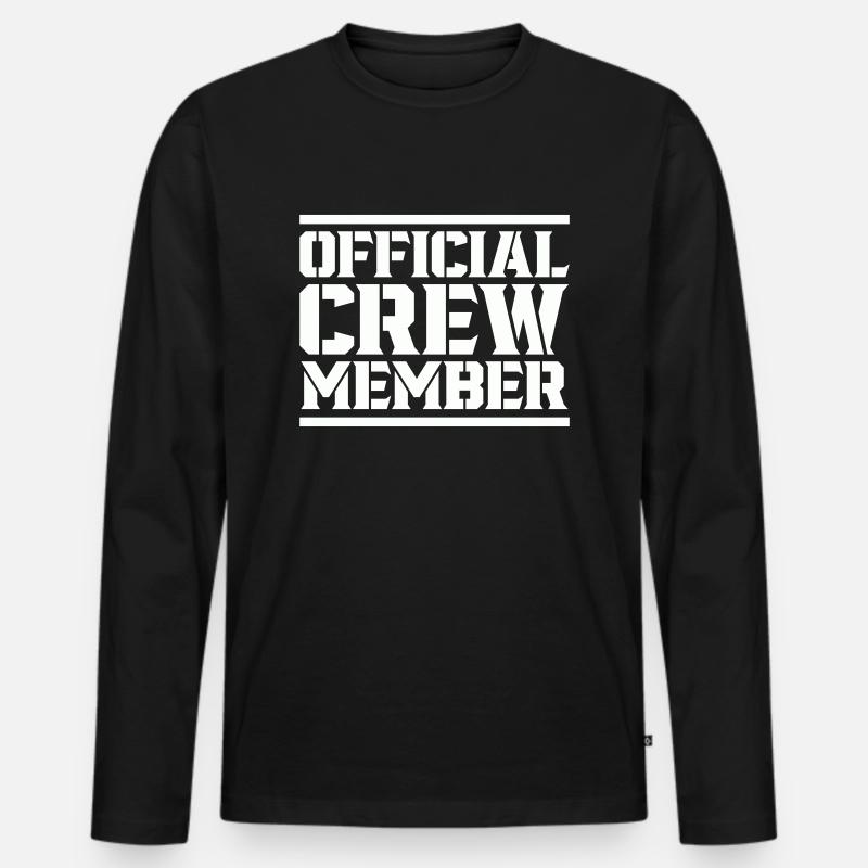 crew member - Männer Premium Bio Langarmshirt - Schwarz