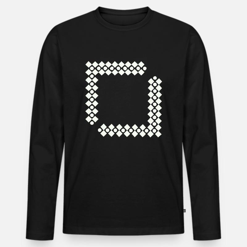 muster vriereck - Männer Premium Bio Langarmshirt - Schwarz