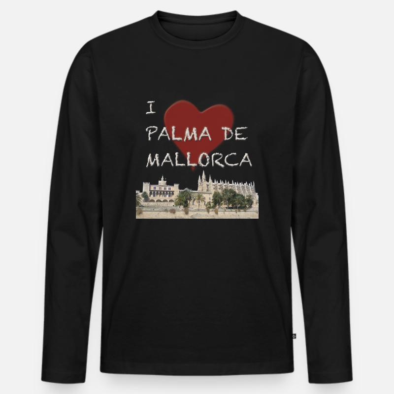 Palma de Mallorca - Männer Premium Bio Langarmshirt - Schwarz