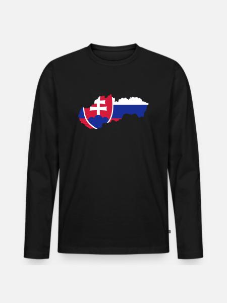Slowakei - Männer Premium Bio Langarmshirt - Schwarz