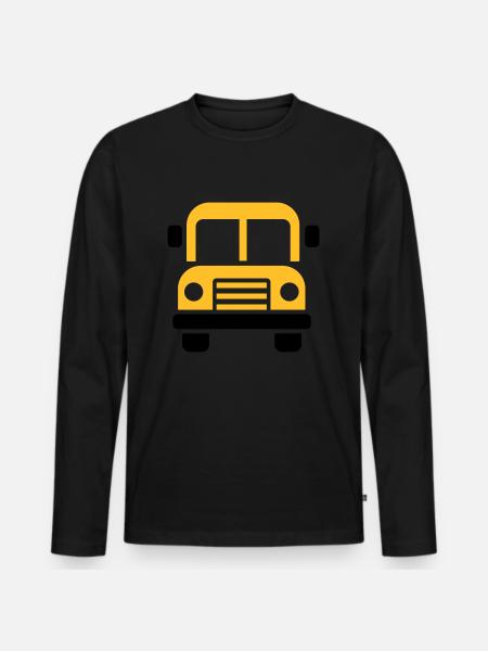 Bus - Men's Premium Organic Long Sleeve Shirt - black