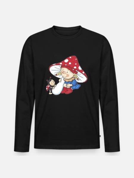 Wichtel_06 - Männer Premium Bio Langarmshirt - Schwarz