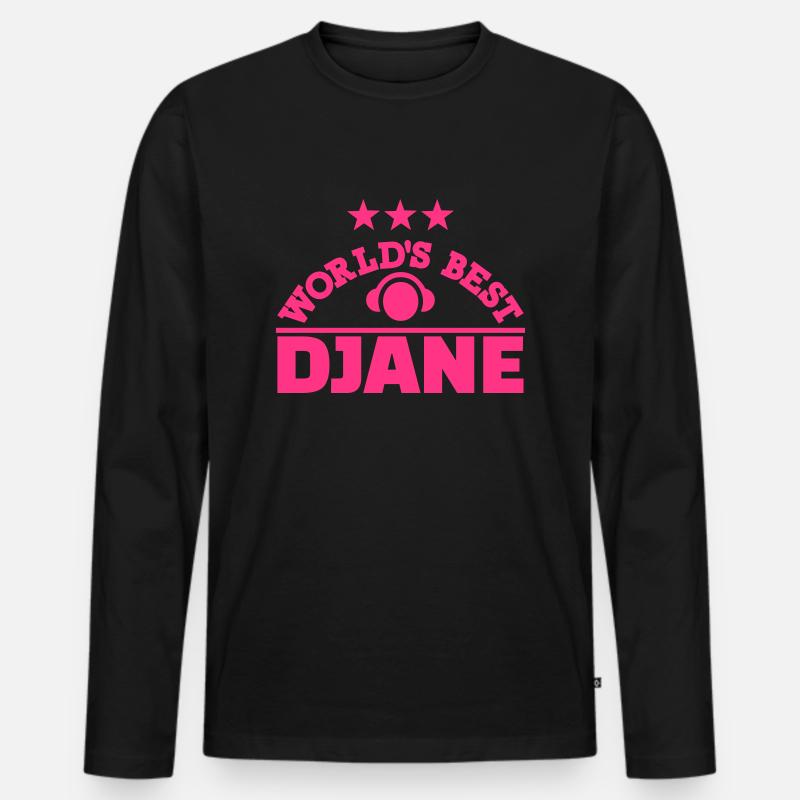 Djane - Männer Premium Bio Langarmshirt - Schwarz