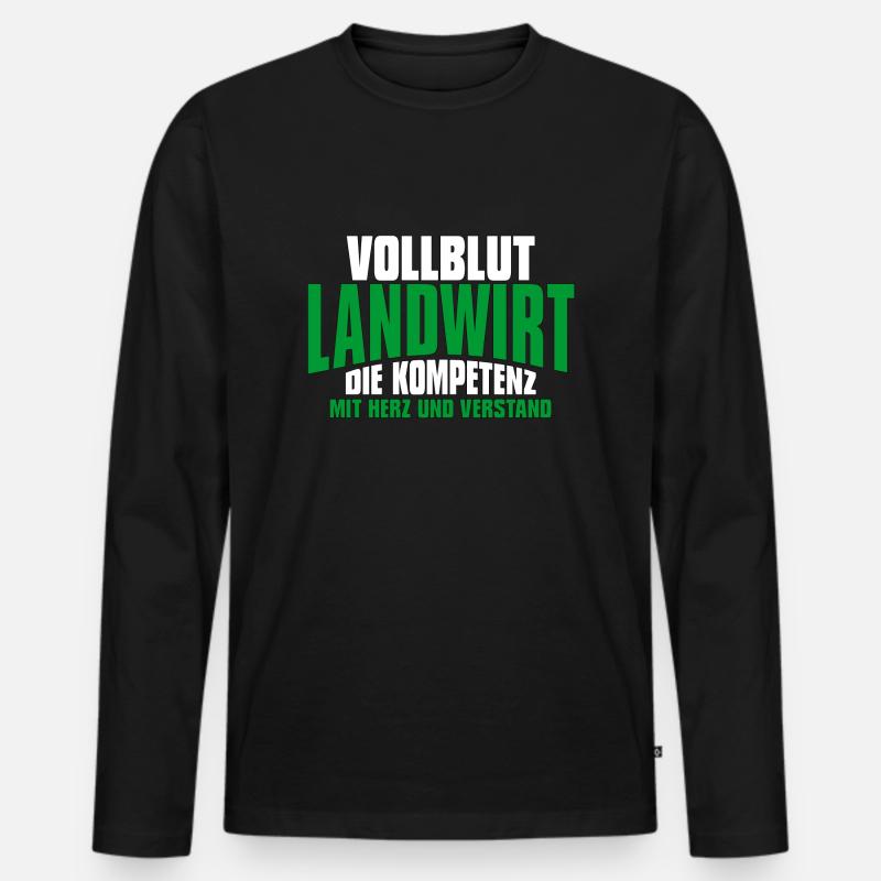 Landwirt Landwirte Bauer Geburtstag Geschenk - Männer Premium Bio Langarmshirt - Schwarz