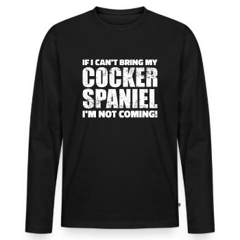 Cocker Spaniel - T-shirt manches longues Premium bio Homme - noir - Devant - Nico (187cm)