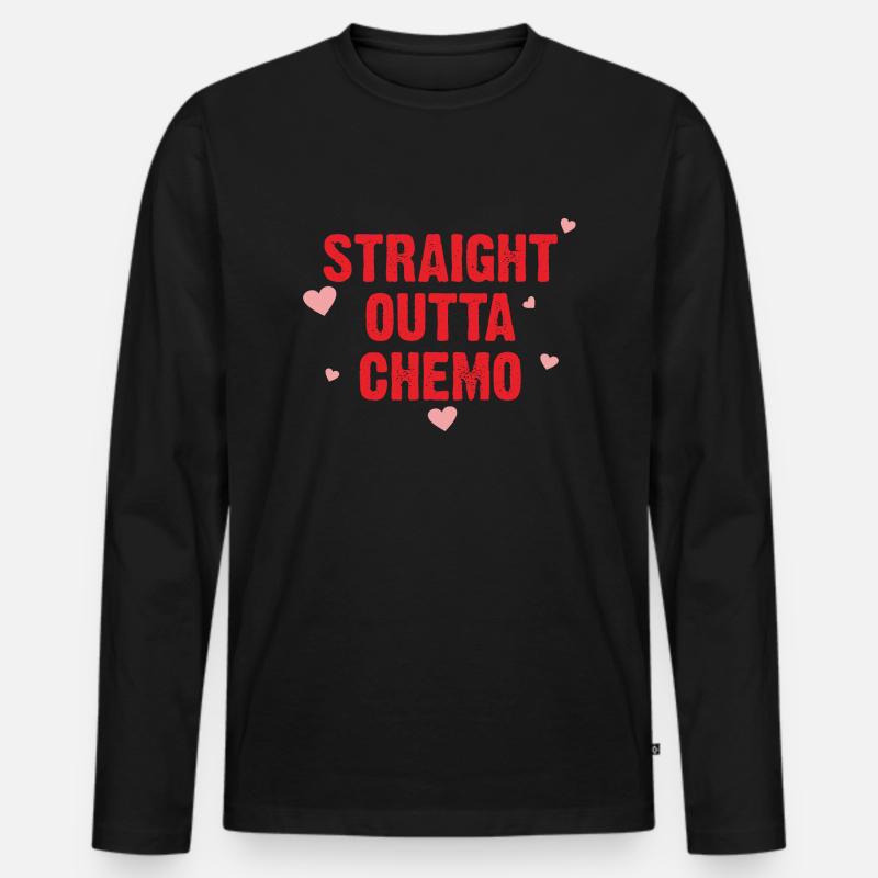 GERADE OUTTA CHEMO - Männer Premium Bio Langarmshirt - Schwarz