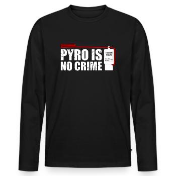Pyro n'est pas un feu d'artifice de crime - T-shirt manches longues Premium bio Homme - noir - Devant - Nico (187cm)
