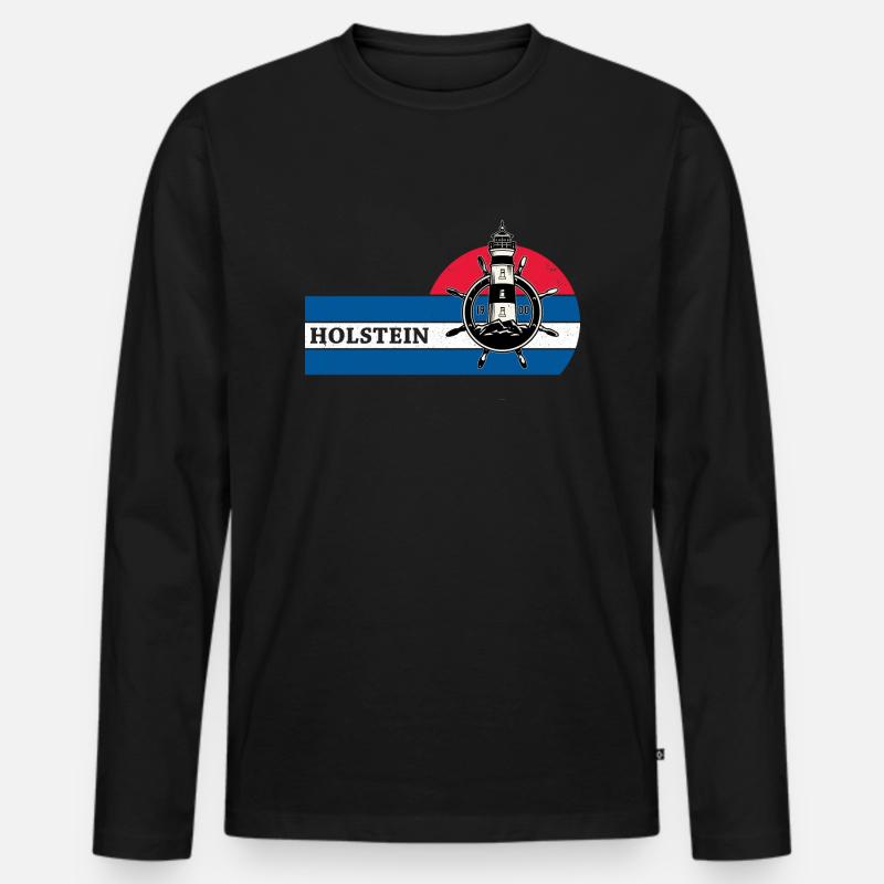 Holstein 1900 Kiel - Männer Premium Bio Langarmshirt - Schwarz