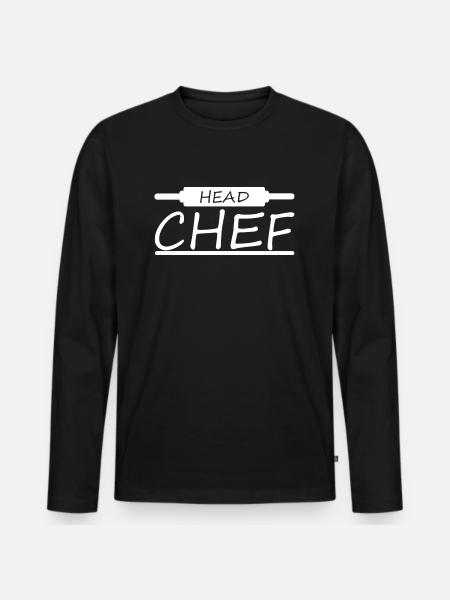 Cooking Bake Food Kitchen - Men's Premium Organic Long Sleeve Shirt - black