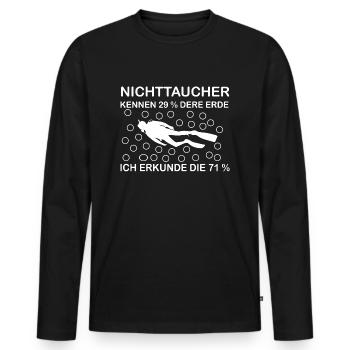 Diving Dive tauchen - Männer Premium Bio Langarmshirt - Schwarz - Vorne - Nico (187cm)