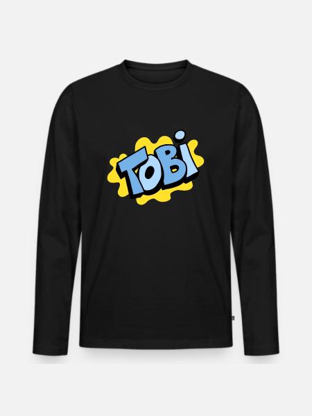 Grafitti Name Tobi - Men's Premium Organic Long Sleeve Shirt - black