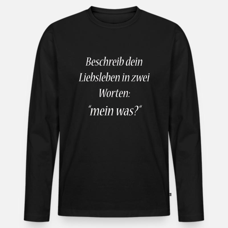 Liebe - Männer Premium Bio Langarmshirt - Schwarz