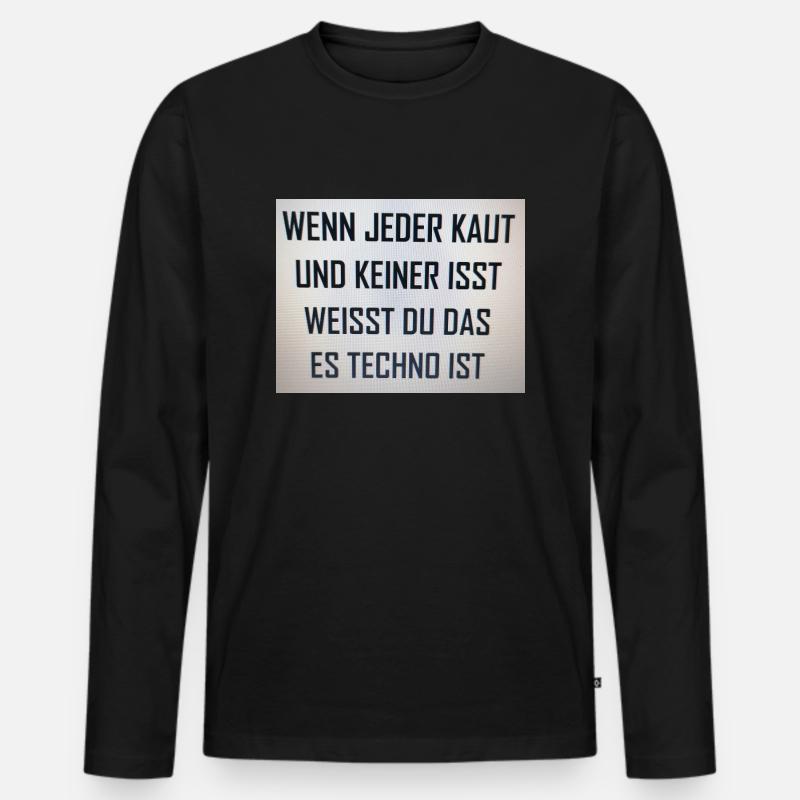 Wenn jeder kaut - Männer Premium Bio Langarmshirt - Schwarz