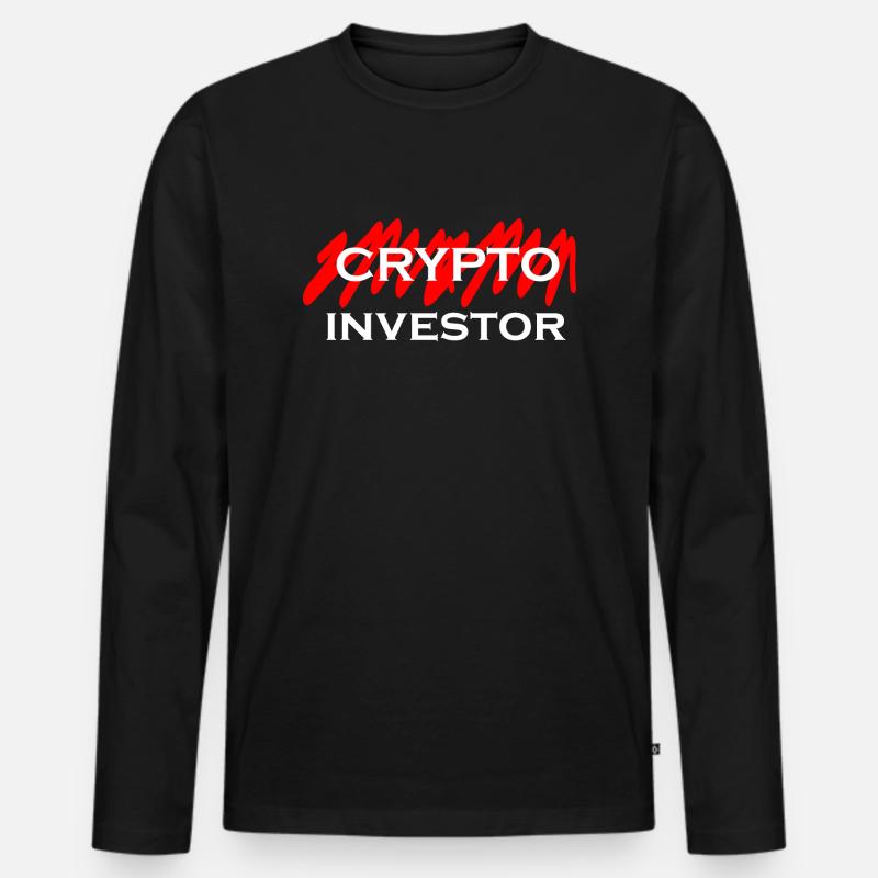 Crypto Bitcoin Trading - Männer Premium Bio Langarmshirt - Schwarz