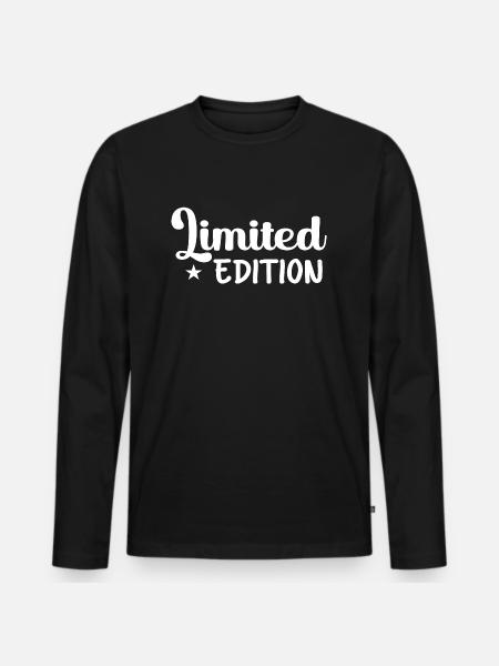 Limited Edition Begrenzte Limitierte Auflage - Men's Premium Organic Long Sleeve Shirt - black