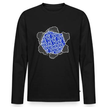 Médecin actuel spécialiste en informatique de santé - T-shirt manches longues Premium bio Homme - noir - Devant - Nico (187cm)