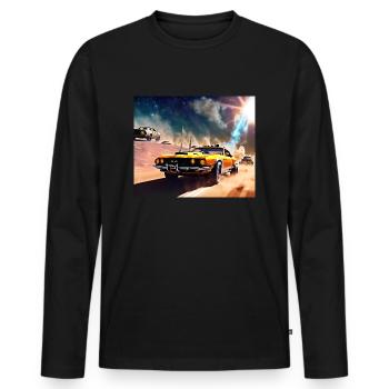 Mad and Furious #2 - Men's Premium Organic Long Sleeve Shirt - black - Front - Nico (187cm)