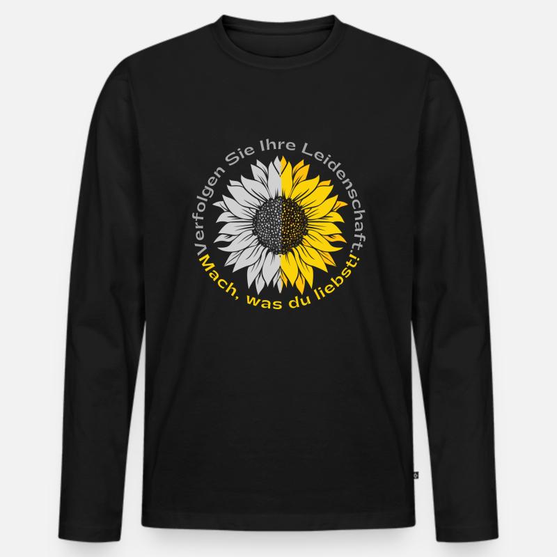 mach was du liebst - Männer Premium Bio Langarmshirt - Schwarz