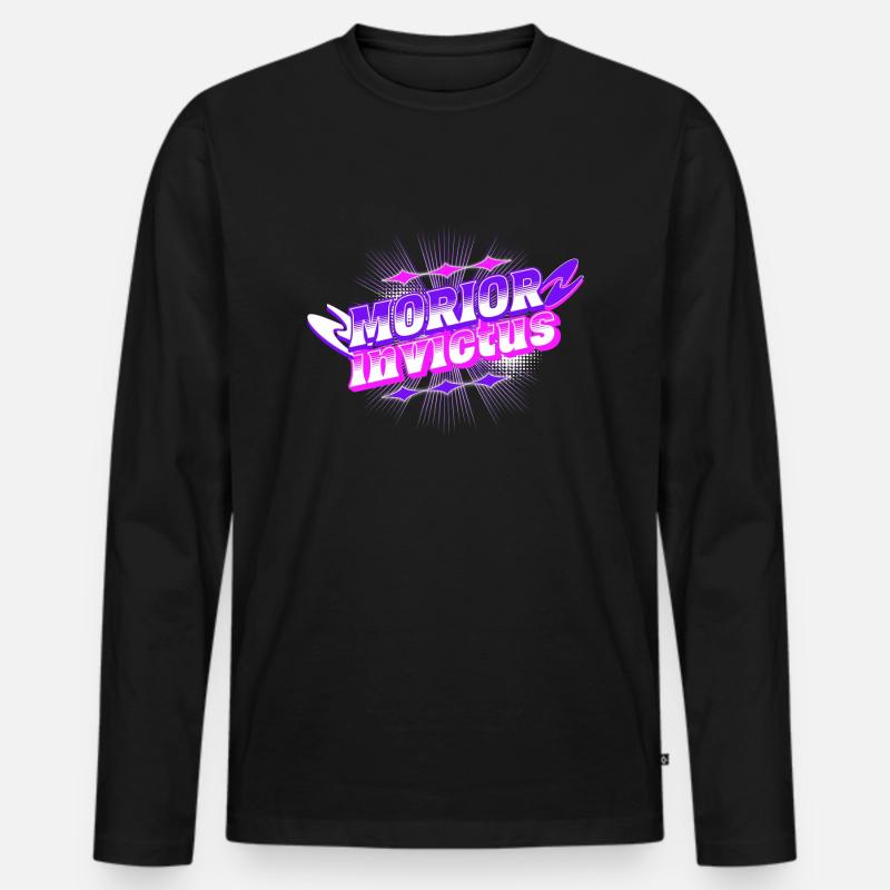 Morior Invictus - Männer Premium Bio Langarmshirt - Schwarz