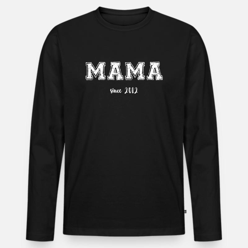Mama 2012 - Männer Premium Bio Langarmshirt - Schwarz