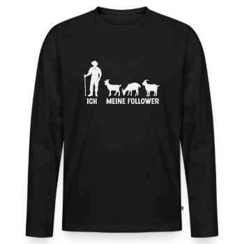 Ziegen Ziegenbock Landwirt Ziege - Männer Premium Bio Langarmshirt - Schwarz - Vorne - Nico (187cm)