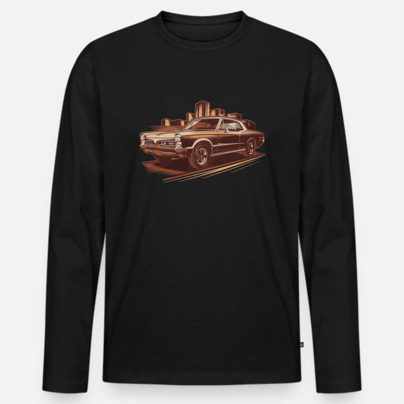 1966 GTO Oldtimer Altes Auto - Männer Premium Bio Langarmshirt - Schwarz