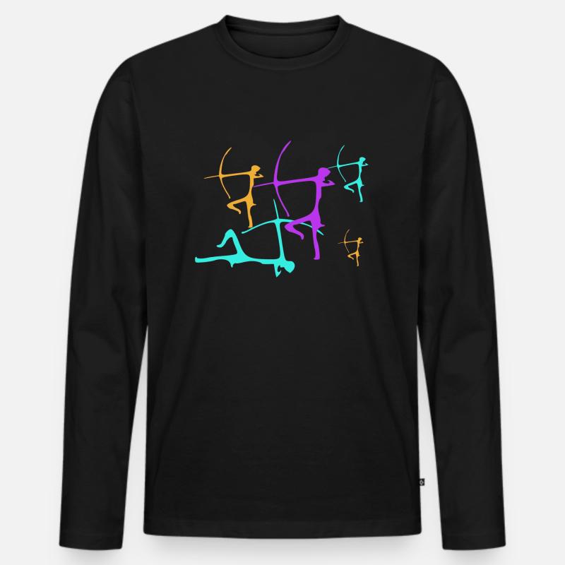 Bogenschützer 3 - Männer Premium Bio Langarmshirt - Schwarz