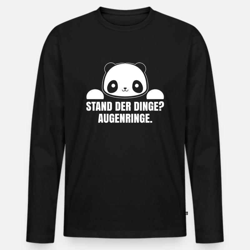 Stand der dinge - Männer Premium Bio Langarmshirt - Schwarz