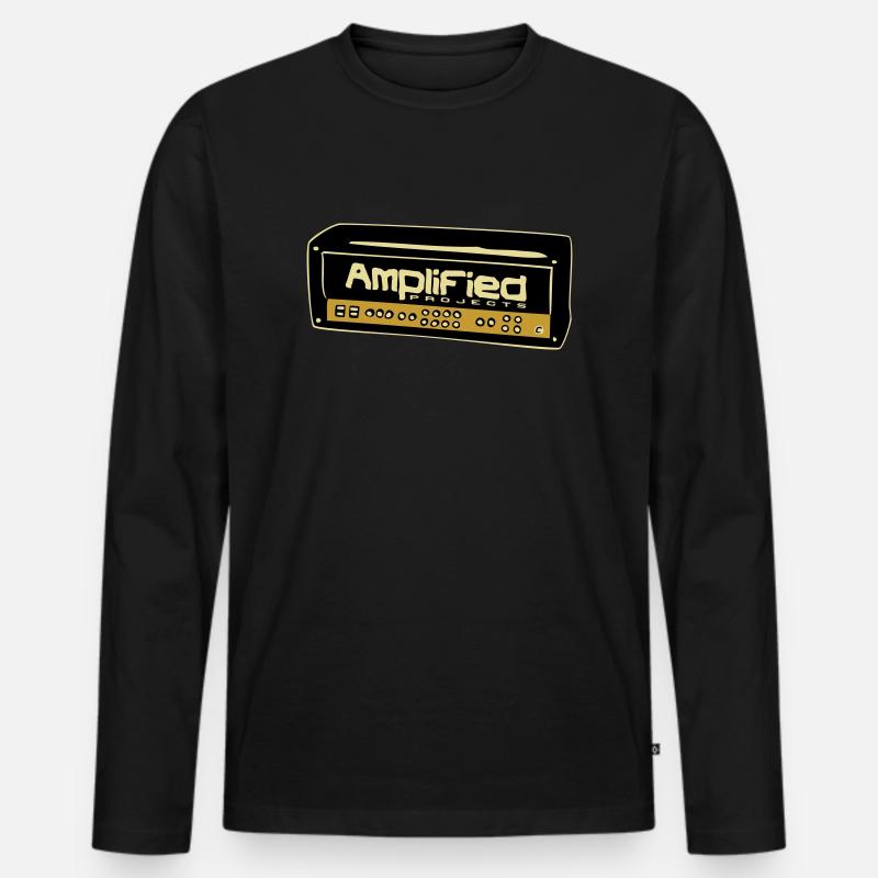 Amplifier - Männer Premium Bio Langarmshirt - Schwarz