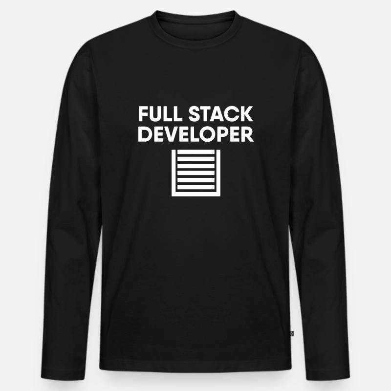 Full Stack Developer - Männer Premium Bio Langarmshirt - Schwarz
