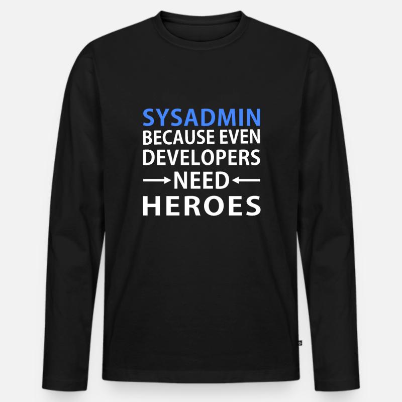 Sysadmin - Männer Premium Bio Langarmshirt - Schwarz