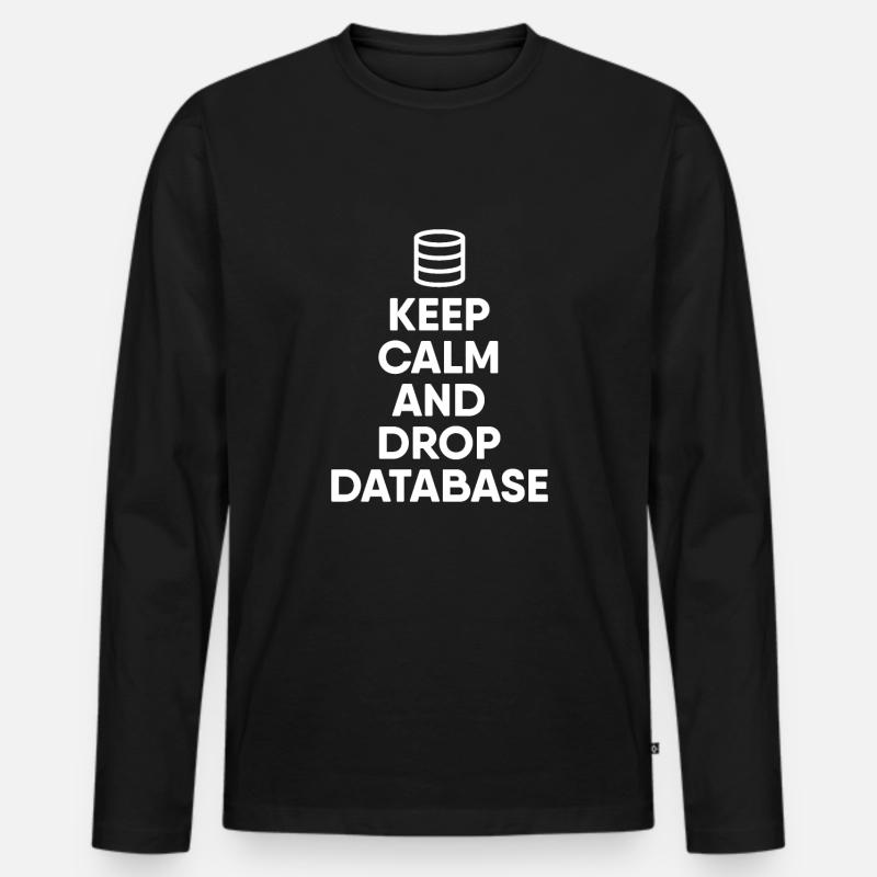 Datenbank Administrator - Männer Premium Bio Langarmshirt - Schwarz